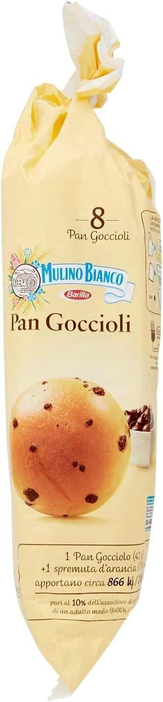 Italian Gourmet Mulino Bianco Pan Goccioli 6 x 336 g – Brioches Italiennes aux Pépites de Chocolat – Petit Déjeuner et Goûter + Italian Gourmet Polpa de Tomates 400 g