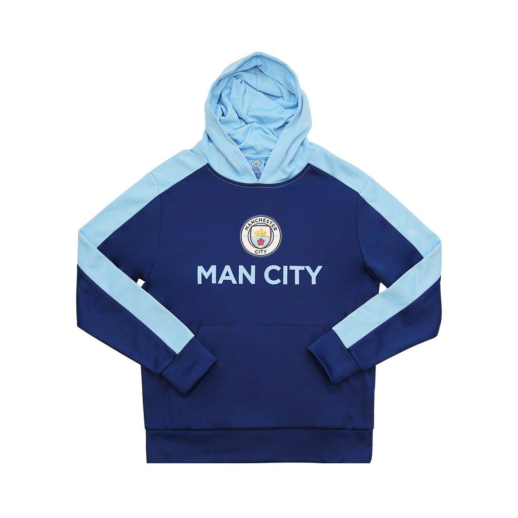 Icon Sports Manchester City Side Step Pullover Hoodie Navy