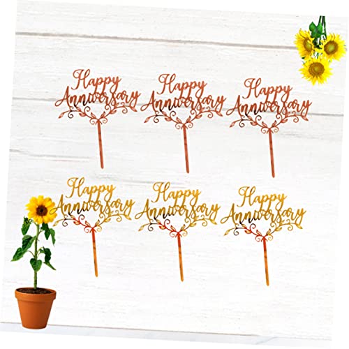 Gadpiparty 18 Pçs Decoração De Casamento Cupcake Cupcake De Aniversário Picks Cupcake Topper Feliz A