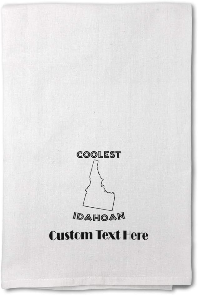 Custom Decor Flour Kitchen Towels Coolest Idahoan Idaho States Coolest Cleaning Supplies Dish Towels Personalized Text Here
