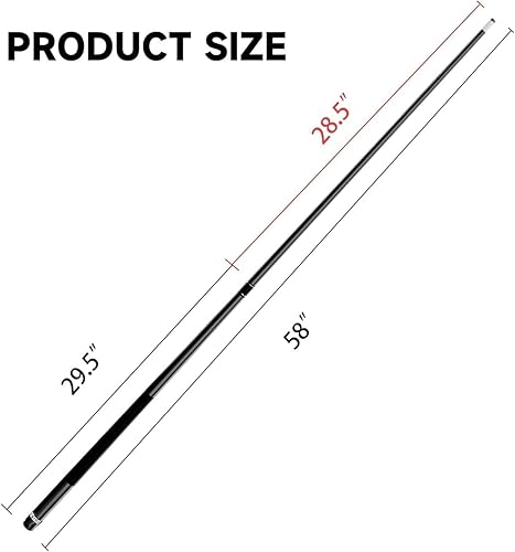 Miniatura 4 de GSE - Tacos de billar compuesto de fibra de vidrio de 58 pulgadas, 2 piezas (varios colores disponibles, peso de 18 onzas, 19 onzas, 20 onzas, 21