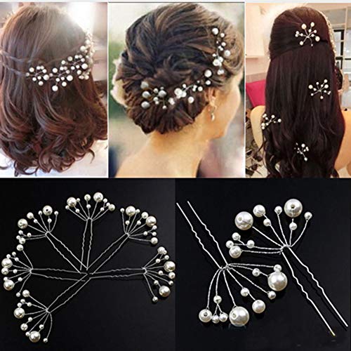 Lovef -10 Pcs Women's Fashion Wild U-Shaped Handmade Pearl Barrette Hair Pins Clips For Prom Wedding Bridal Bridesmaid #TOP1