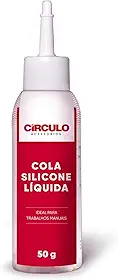 Cola Silicone Líquida Círculo 50g – Fixação Forte, Transparente, Ideal para Artesanato, Tecido, Papel e Madeira