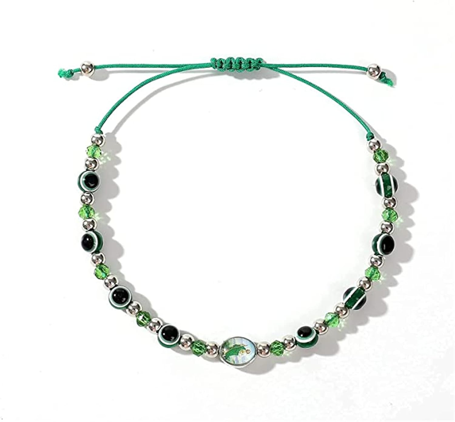 Saint Benedict/Saint Jude Beaded Bracelet for Women Men.Adjustable Braided Rope Bracelet Evil Eye Bracelet Luck Bracelet for Family 3Pcs