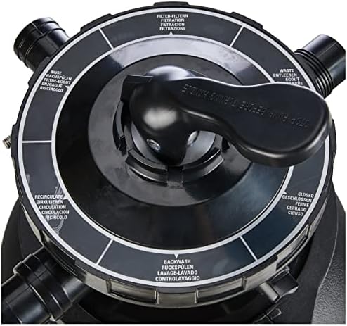 Bild 1 - Steinbach Filteranlage Active Balls+ – 040386 – Nicht selbstsaugende Pumpe für Pools mit bis zu 19.000 l – Mit 7-Wege-Ventil mit Verstellhebel und Manometer – Inkl. ca. 300 g Filter Balls