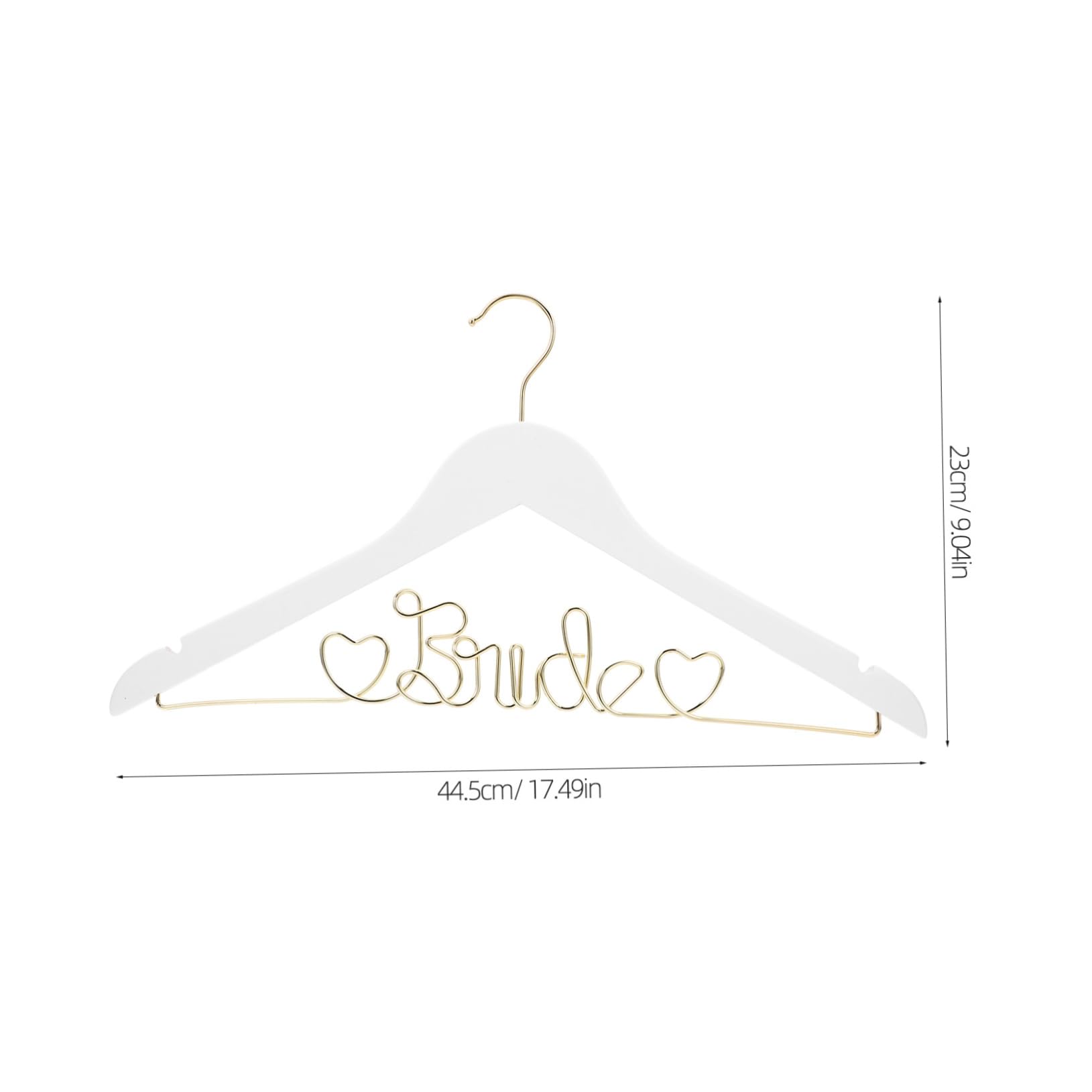 SOESFOUFU Bridal Dress Hanger with Bride Lettering Sturdy Construction Stylish Alphabet Design for Gowns Dresses and Wedding Parties Wooden and Wire Hangers