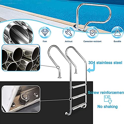 Escalera para piscina con 3 peldaños antideslizantes miniatura 4