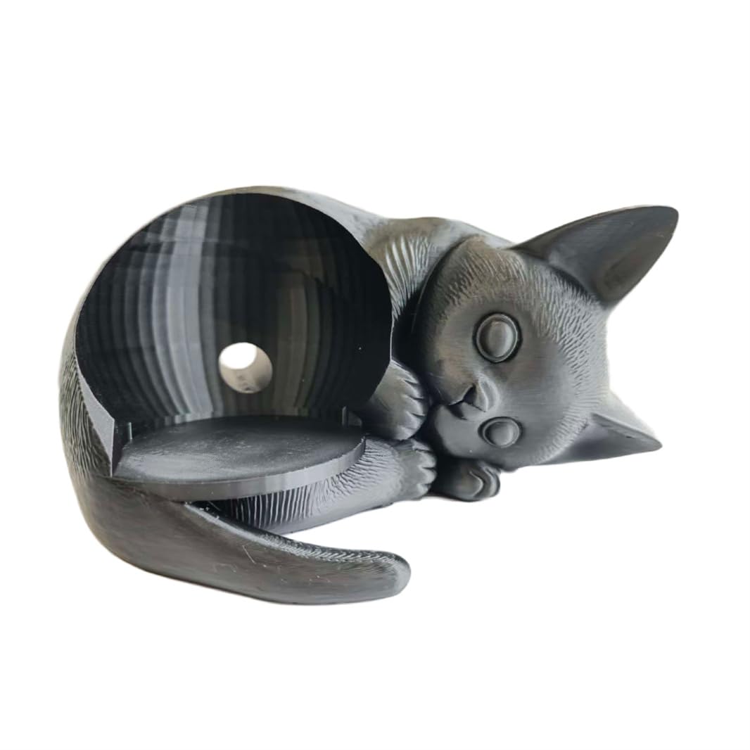 Staffa da tavolo stampata in 3D per altoparlante Echo Dot 5a generazione a forma di gatto Supporto da tavolo Organizer da tavolo per Echo Dot 5 Carino Accessori per la decorazione della casa