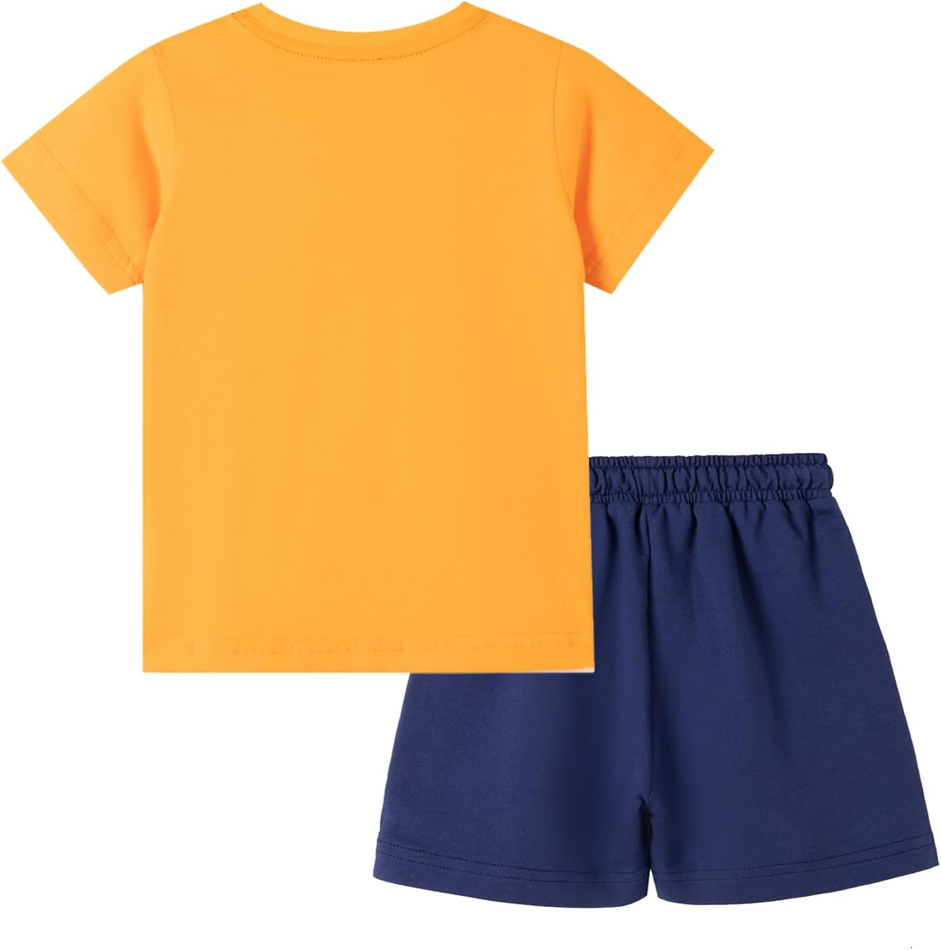 HILEELANG Toddler Boy Summer Short Clothes Sets Outfits Easter Cotton Yellow Leopard Tee Shirts Pocket Adjustable Knite Shorts Playwear Sets 3T