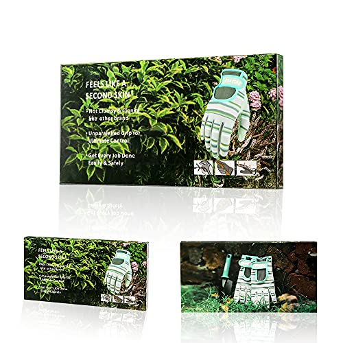 Dulfine High Performance Women Garden Gloves,Durable Synthetic Leather And Breathable Mesh Fabric For Every Beautiful Women And Her Lovely Garden.excellent Grip (Large) #TOP6