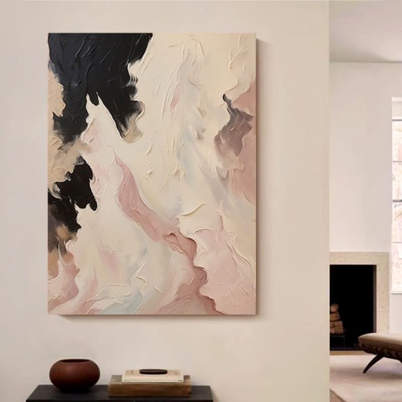 Tableau décoration murale salon haut de gamme, huile sur toile 100% peinte main style esthétique