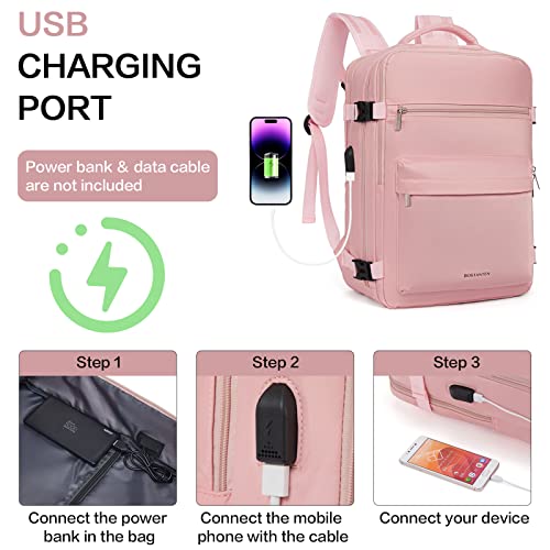 Bostanten Travel Backpack For Women- Flight Approved Carry On Backpack, 15.6" Laptop Backpack Large Lightweight Weekender Bag #TOP4
