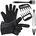 Produktbild HelpCuisine BBQ-Silikon Grill Set 6st. Hitzebeständige Ofenhandschuhe, Fleischkrallen, Silikon- Grillpinsel, Edelstahl- Profi Grillzange, Ideal für Indoor und Outdoor (Schwarz)