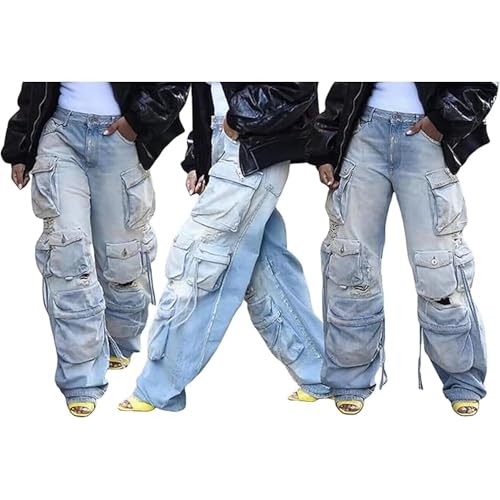 Jeans cargo taille haute confortable pour affirmer son style - 4