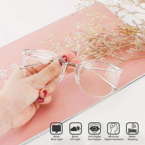 Image of Cyxus 2 Pack Blue Light Glasses for Women, Anti Blue Light Eyeglasses for Woman Reduce Eye Fatigue Eyewear and Headaches
