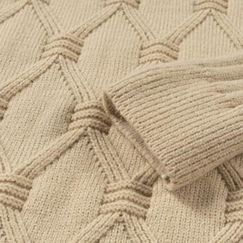 Mens Mock Neck Sweater Long Sleeve Winter Warm Mock Neck Sweaters Casual Comfy Ribbed Sweater3