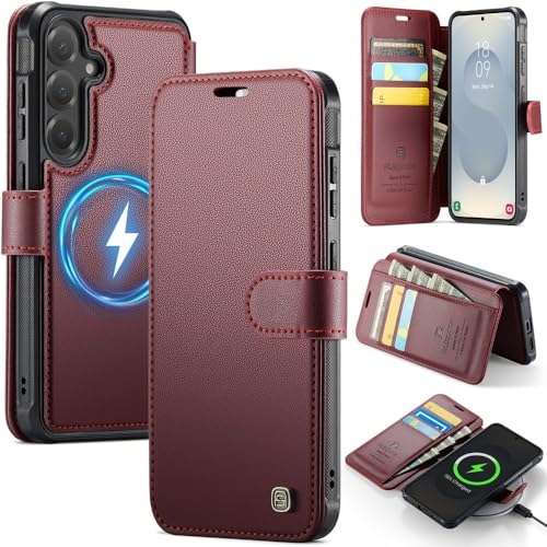 Étui rouge Galaxy S26 portefeuille avec porte-carte pour vos sorties urbaines