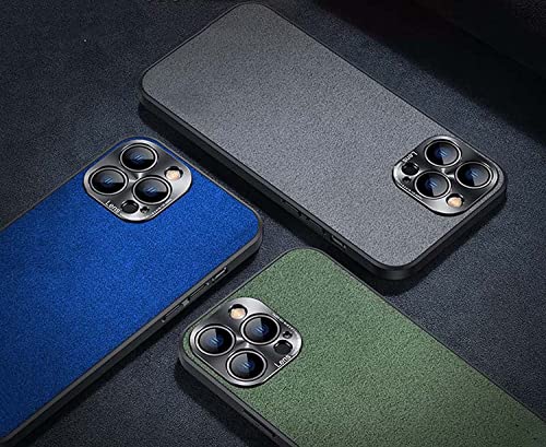 Coque iPhone 13 Pro fausse fourrure vert antichoc protection camera