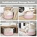 Goodpick Large Storage Basket 22'' x 14'', Baby Basket for Blankets Living Room, Toy Storage Organizer for Clothes, Toys, Pink