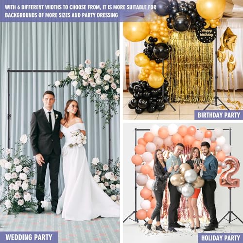 Eocnrhe Backdrop Stand Kit - 6 Widths, 10x7.5ft Adjustable Background Stand for Parties & Studio Photography - Image 6