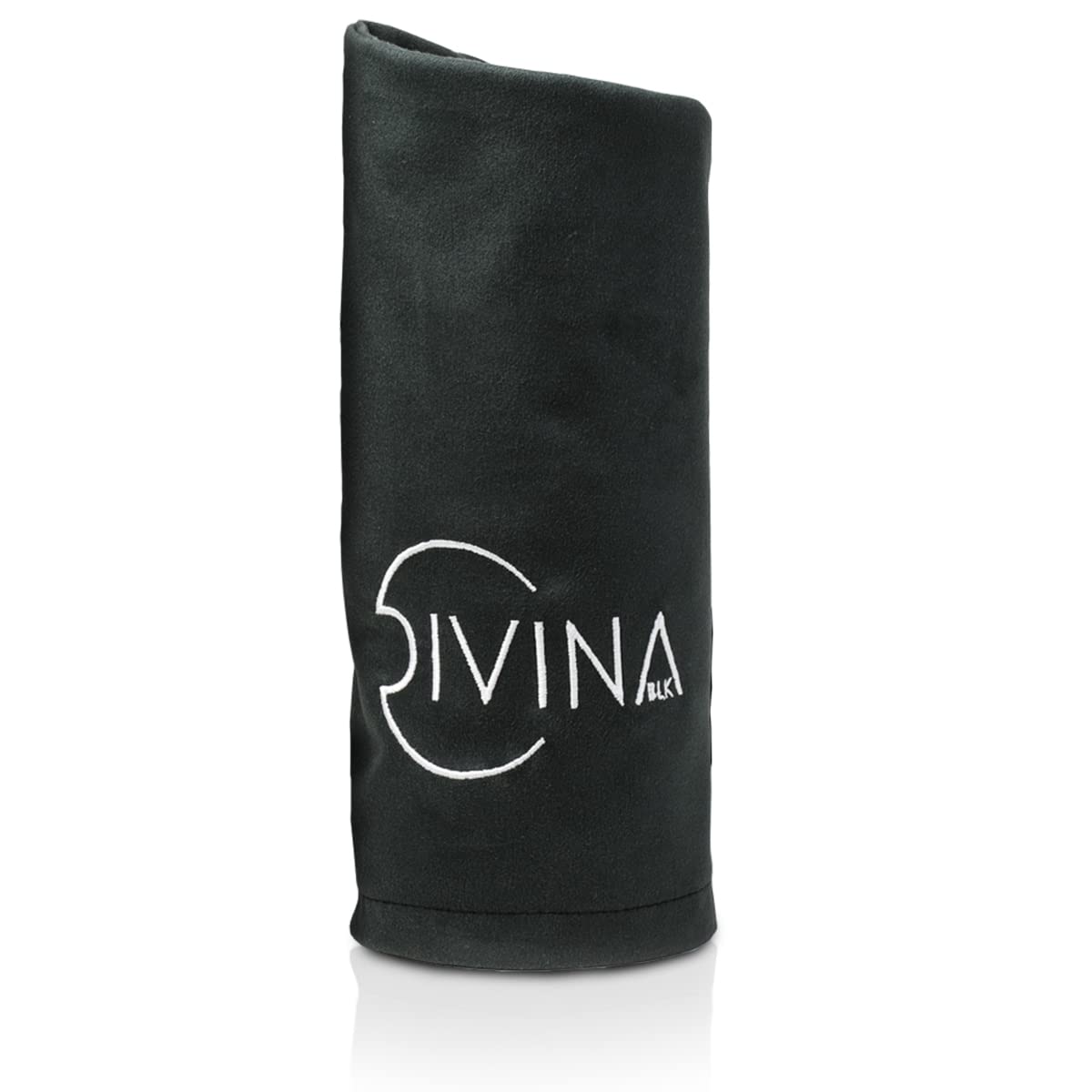 Plopper DIVINA BLK turbante in microfibra anti-crespo per il plopping dei capelli mossi, ricci, super ricci e afro