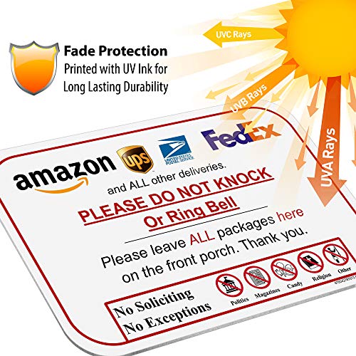 Leave Package Sign - Do Not Knock Or Ring Bell (Do Not Knock Or Ring Bell) #TOP5