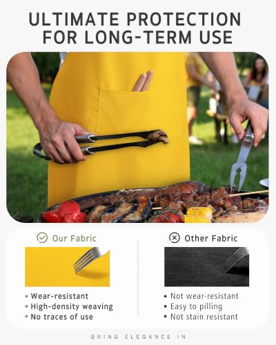 Image of Syntus Chef Apron for Men Women with Pockets, Thick Grilling BBQ Apron