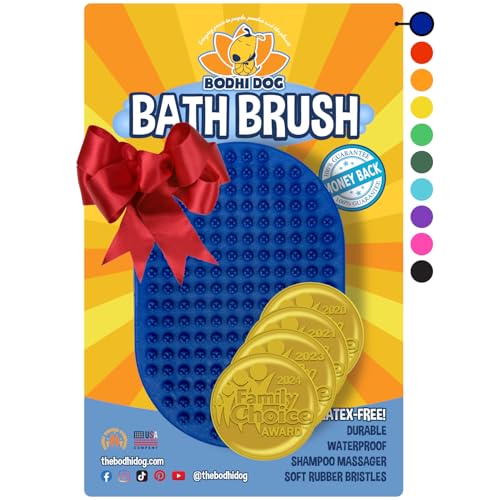 Cepillo de champú para mascotas | Cepillo de masaje relajante con cerdas de goma para lavar perros y gatos | Calidad profesional