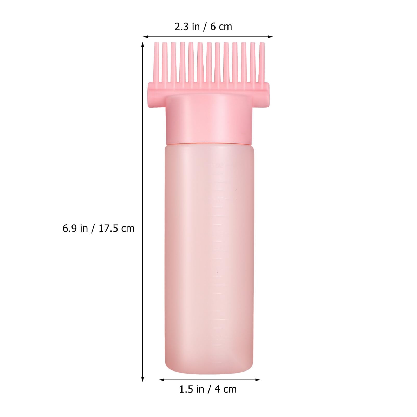 FOMIYES Root Comb Applicator Bottle 2pcs Bottle Applicator Brush with Graduated Scale Hair Dye Brush Oil Bottles for Hair Styling Profssional Hairdressing Coloring Styling Tool Black Red