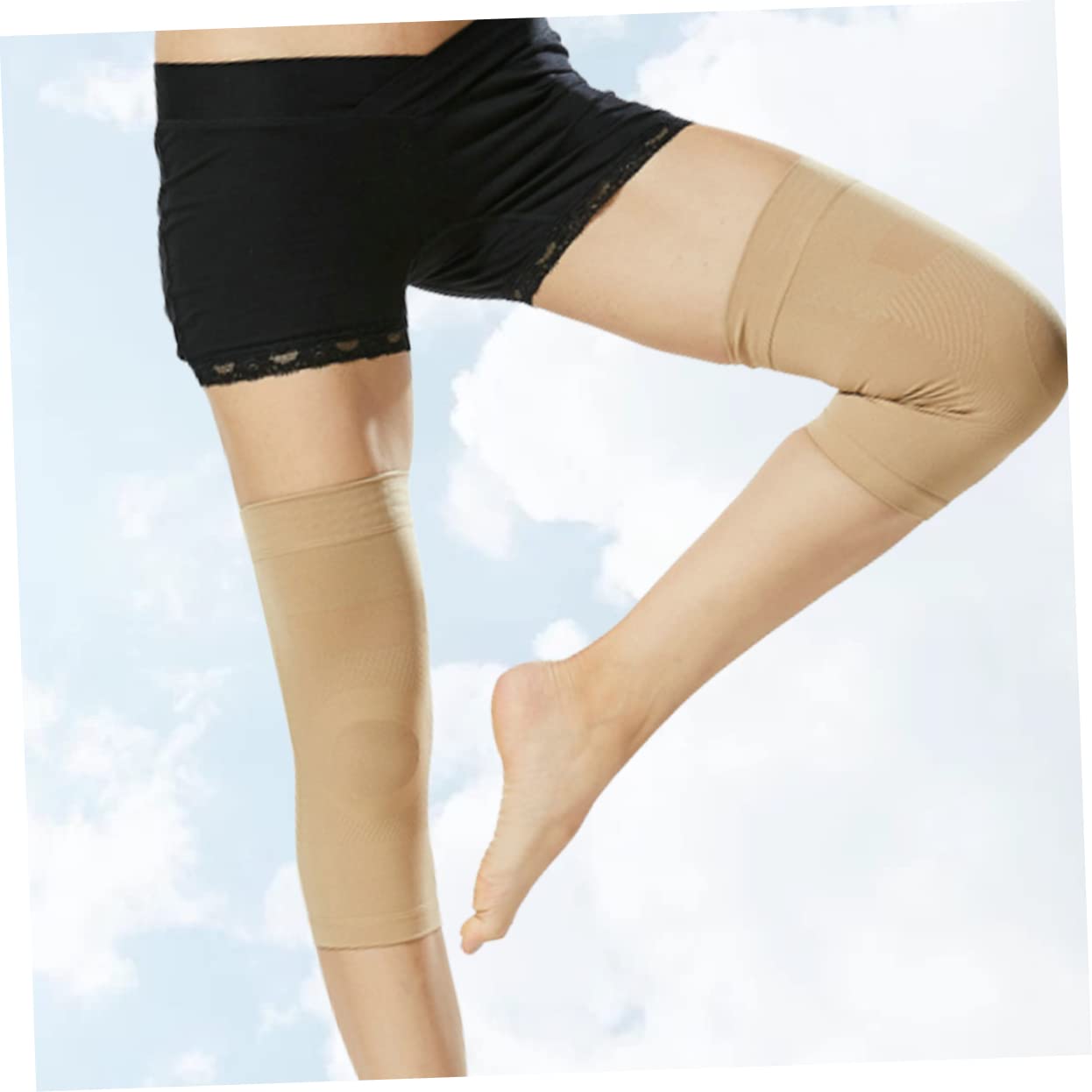 ORFOFE Decompression Elastic Kneepad Breathable Fit Skin for Sports Such As Basketball Football