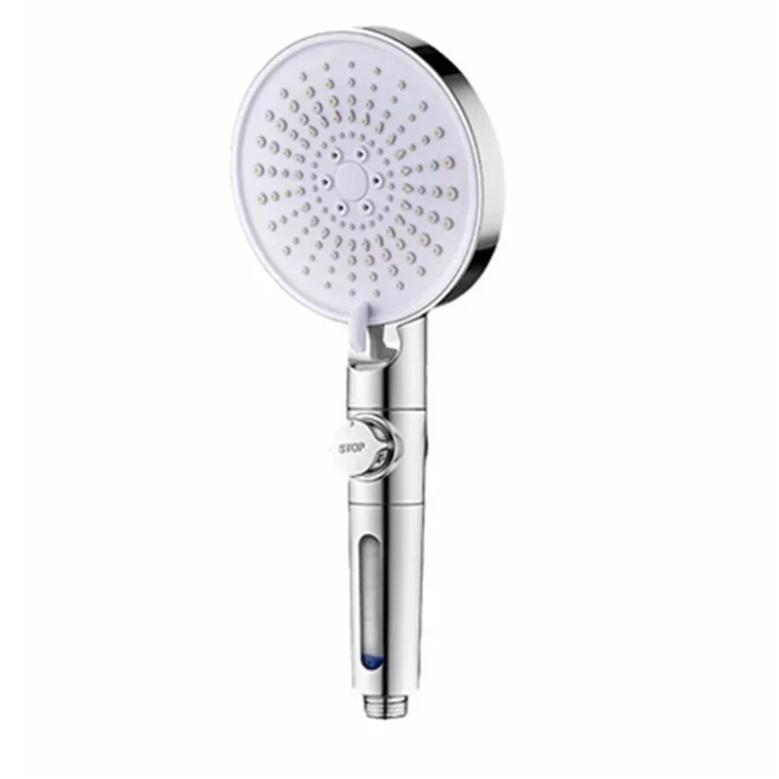 2 pezzi 6 modalità soffione bagno regolabile ad alta pressione rubinetto a pioggia a risparmio idrico for per Bagno(White)