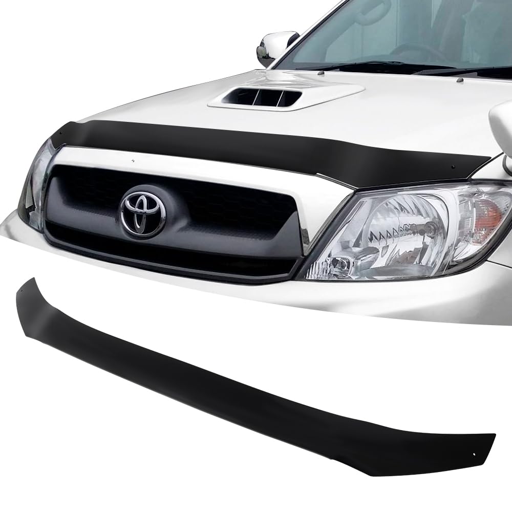 Protection de capot pour Toyota Hilux 2005-2011 Life Sol Executive - Toutes les cabines - Déflecteur de capot - Accessoires pickup - Acrylique PMMA - Résistant aux UV - Résistant aux