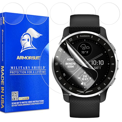 Image of ArmorSuit 6 Pack for Garmin D2 Air X10 Aviator 33mm Screen Protector MilitaryShield HD Clear TPU Film - Made in USA