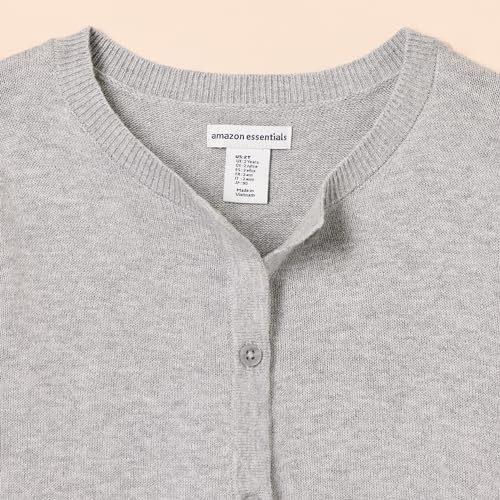Image of Amazon Essentials Girls and Toddlers' Uniform Slim Fit Crewneck Cardigan Sweater