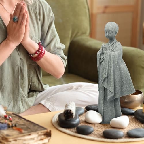 Estatua Buda de Piedra Meditación 5.3 Pulgadas miniatura 3