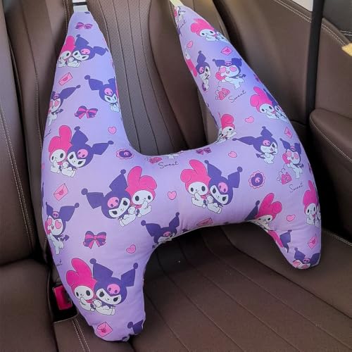 Tuyiutm 子供の車のヘッドレストの枕車の肩枕の後部首枕車の付属品の運転の枕快適な睡眠プロダクト多機能の枕のふわふわのクッション子供大人年配者の一般目的洗濯できるカバーを取付けること容易な (55x66cm,5)