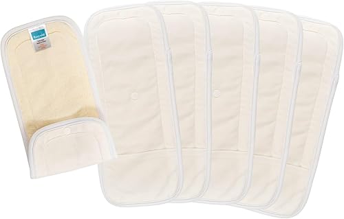 Cloth Diaper Inserts, 5-Layers Ultra Soft & High Absorbency Reusable Washable Liners for Baby Cloth Diapers, 6 Pack