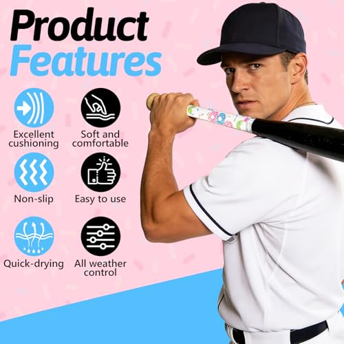 AKAIXI 2 Pack 1.75mm Precut Pro Feel Thickned Donut Baseball Bat Grip Tapes — view 5