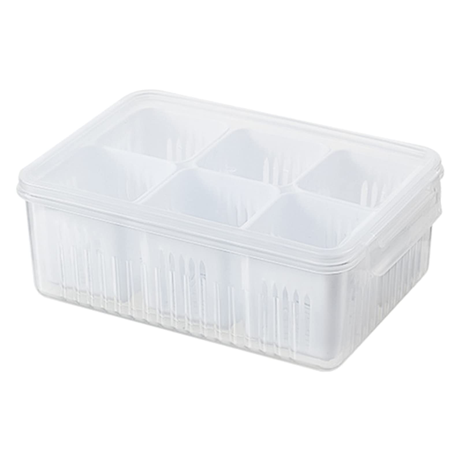 Tsophreniq Compartment Refrigerator Storage Box with Lid Multifunction Container Household for Biscuit Beard Small Refrigerator Organizer Bins with Lid