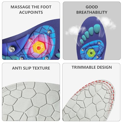 Image of Magnetic Acupressure Insoles,Orthopedic Insoles,Relieve Tired can be Used by Both Men and Women (Blue, S-US(6-9))