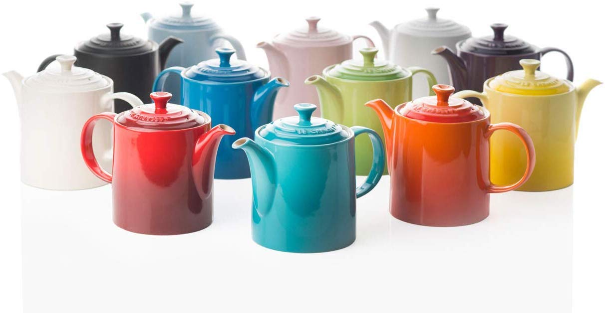 Théière Le Creuset En Céramique - 1,3 Litre, Couleur Cerise, Passe Au Micro-ondes Et Lave-vaisselle