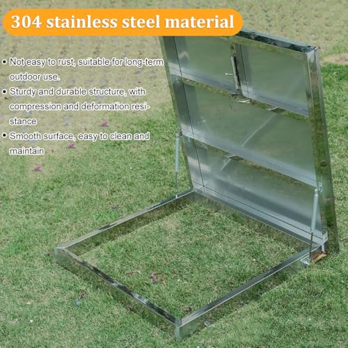 Ventana de visualización para ático en acero inoxidable para dar luz a sótanos 5