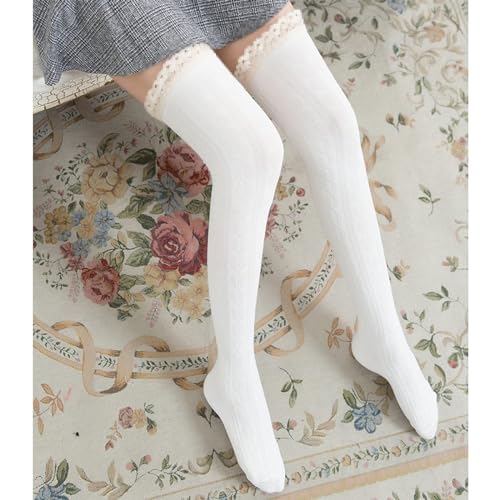 Women's Thigh High Lace Boot Socks - Knee High Warmer With Lace Trim Long Stocking for Cosplay2