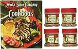 Aloha Spice Company Gourmet Organic Seasoning & Rub Gift Set with Hawaiian Cookbook