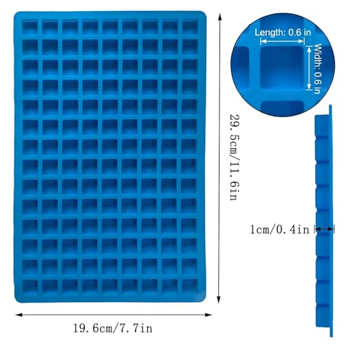 image for Apiocmy Square Silicone Candy Molds - 252 Cavity Gummy Molds with Drop