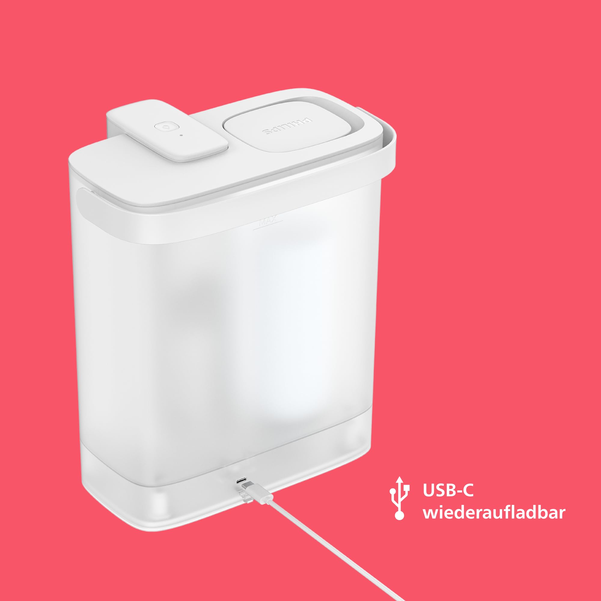 Philips Water Wasserdispenser für gefiltertes Wasser auf Knopfdruck (3L) – Frisches und sauberes Wasser, 3x Geschmack+ Filter verbessert den Geschmack und reduziert Verunreinigungen, BPA-frei
