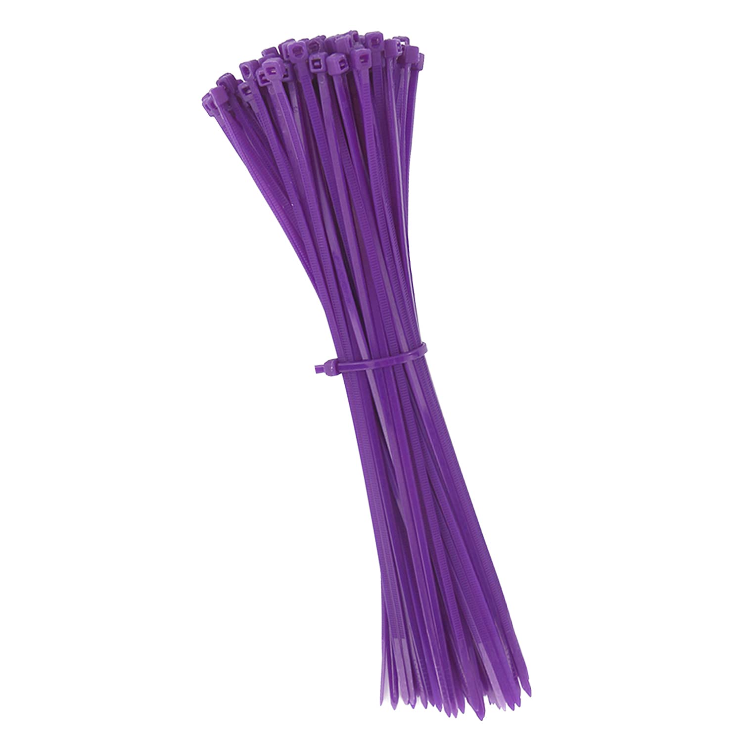 TORMEN Cable Zip Ties 7.87Inch Durability Self-locking Nylon Tie For Indoor And Outdoor Use(3 * 200 Purple*100)