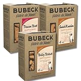 Bubeck 12kg Traditionelle Hundekuchen – 3er Mix (3 x 4kg) | Ideale Zahnpflege & Kauspaß | Steinofen-gebacken | Pansenbrot, Bully Biskuit & Snack Knochen