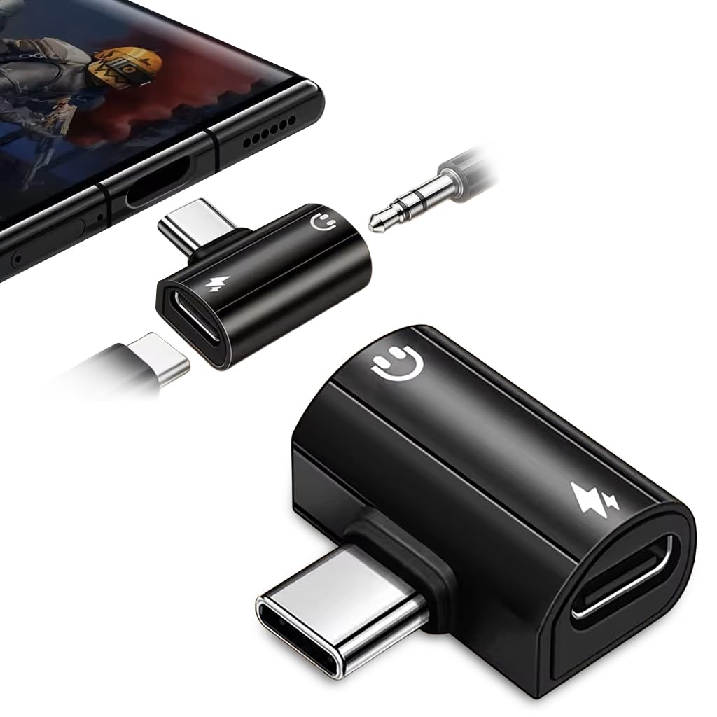 Verilux® 2 in 1 Type C to 3.5 mm Adapter with PD 60W Type C Connector Charging and 3.5 mm Jack to C Type Connector Compatible for iPhone 17 16 15 Galaxy S25 S24 MacBook iPad-image-47