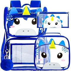 3pcs Clear Dinosaur Blue